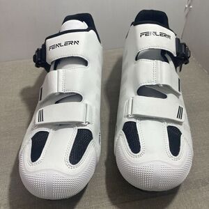 Fenlern cycling shoes Euro 47 US 13.5  F15912 white with black trim New